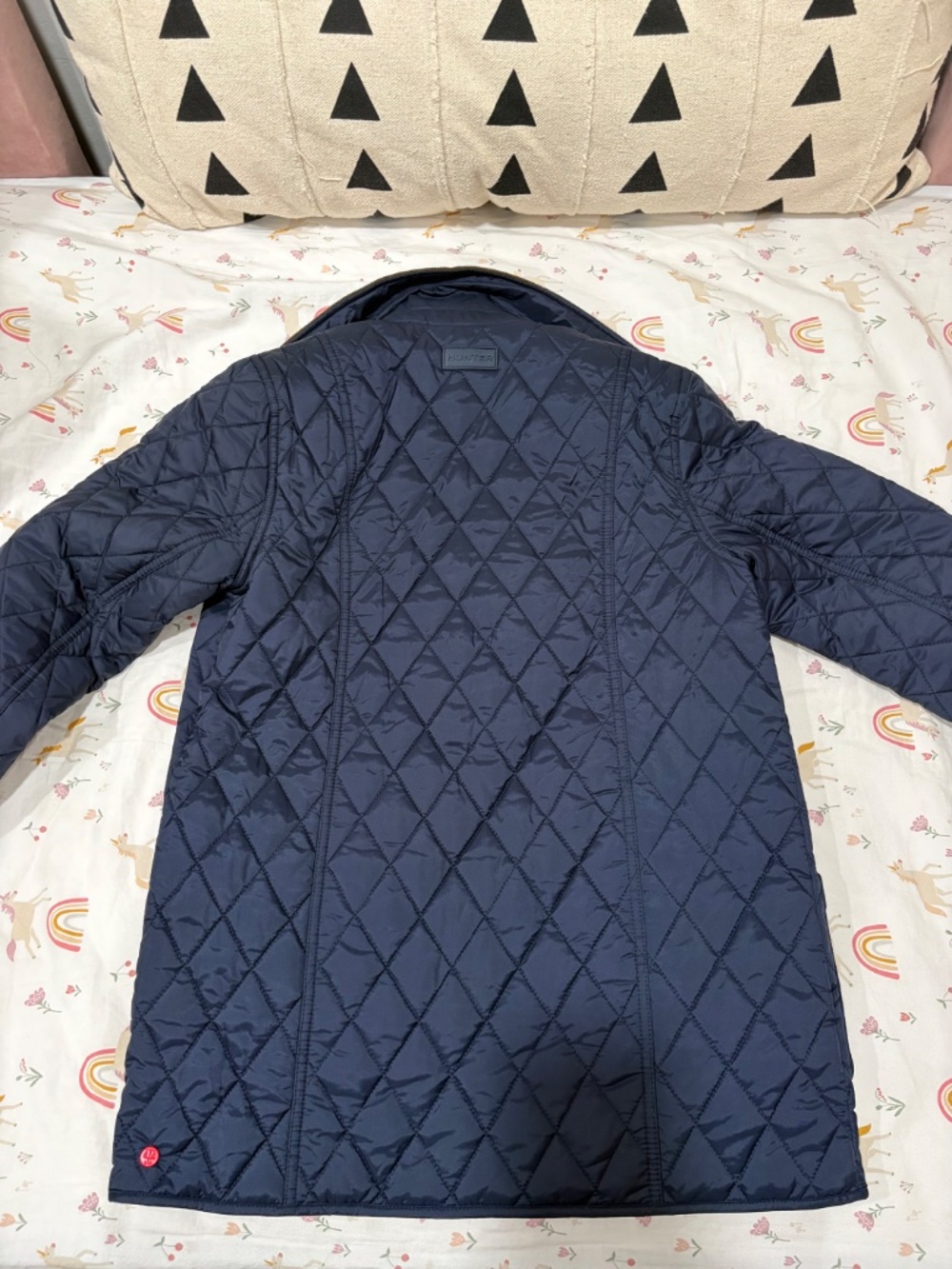 NWT Hunter Quilted Barn Jacket XS Navy Corduroy Collar Heritage Equestrian - Picture 3 of 3